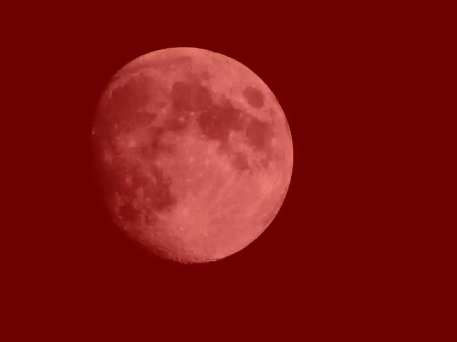 Picture of a Red Moon To Suggest A Period