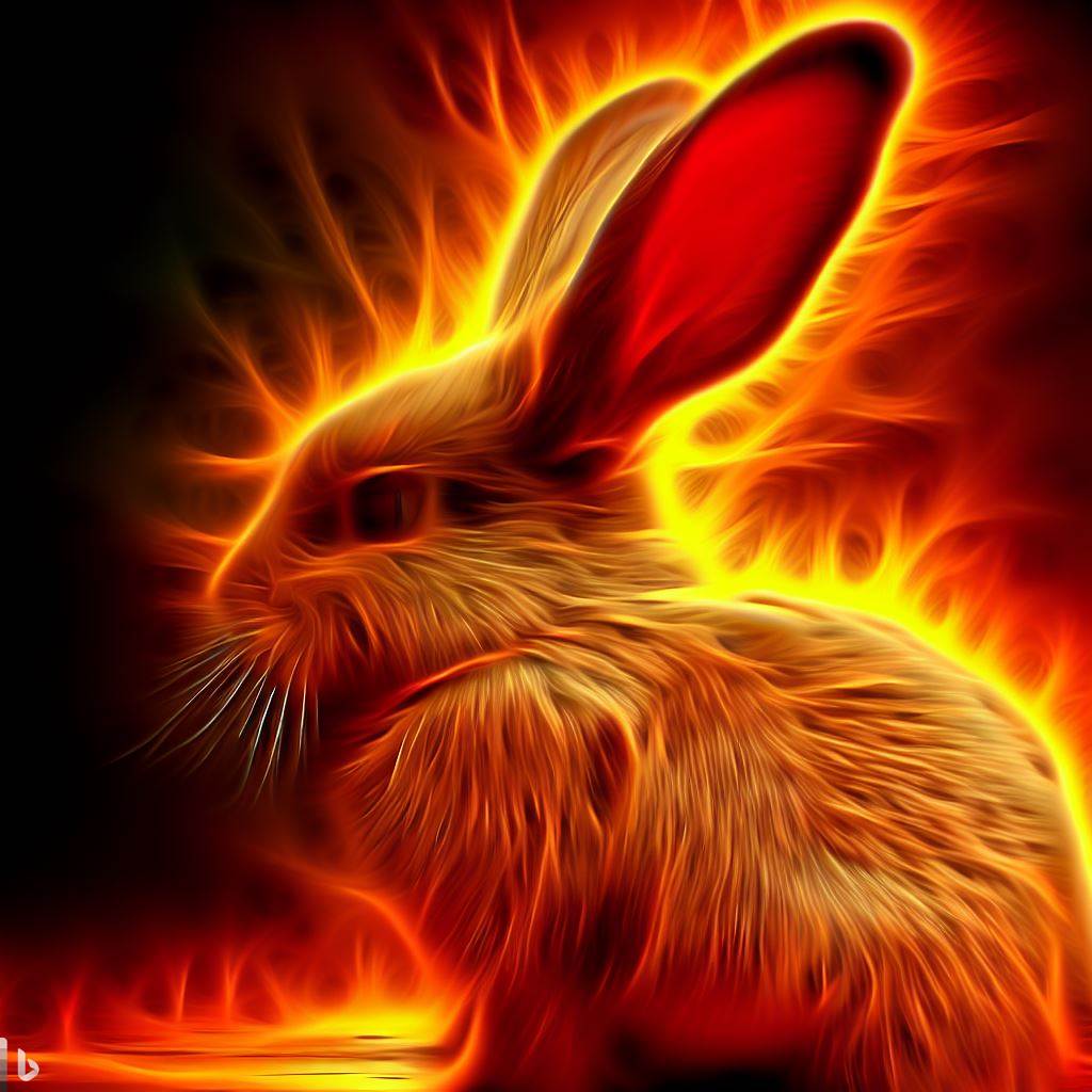 Image of a very hot pet rabbit suffering during a power loss caused by climate change.